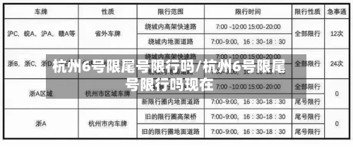 杭州6号限尾号限行吗/杭州6号限尾号限行吗现在