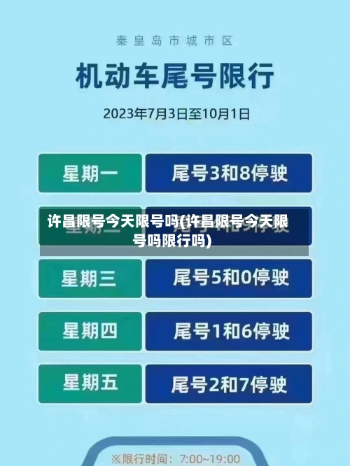 许昌限号今天限号吗(许昌限号今天限号吗限行吗)