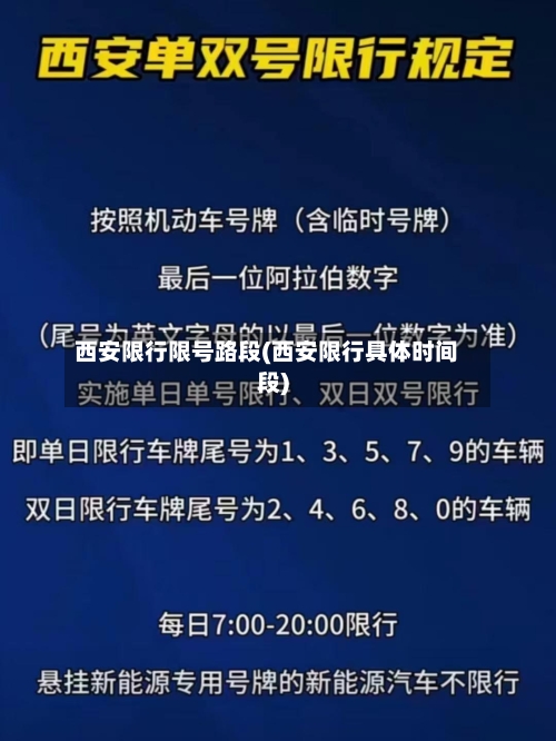 西安限行限号路段(西安限行具体时间段)