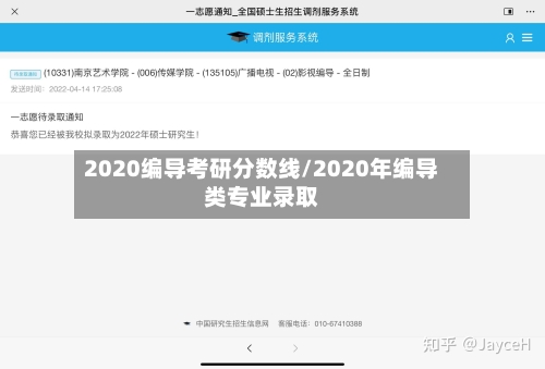 2020编导考研分数线/2020年编导类专业录取