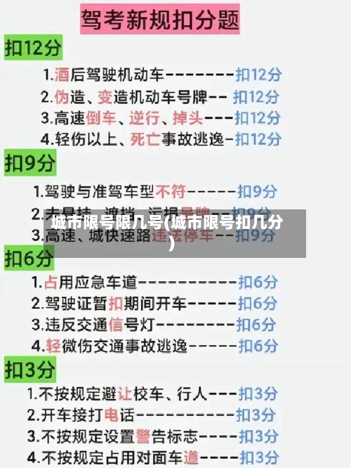 城市限号限几号(城市限号扣几分)