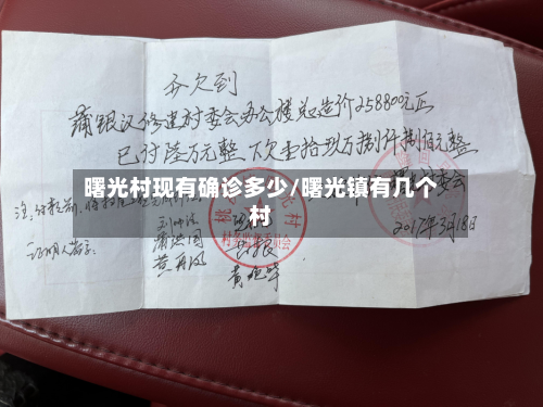 曙光村现有确诊多少/曙光镇有几个村