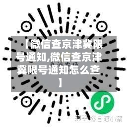 【微信查京津冀限号通知,微信查京津冀限号通知怎么查】
