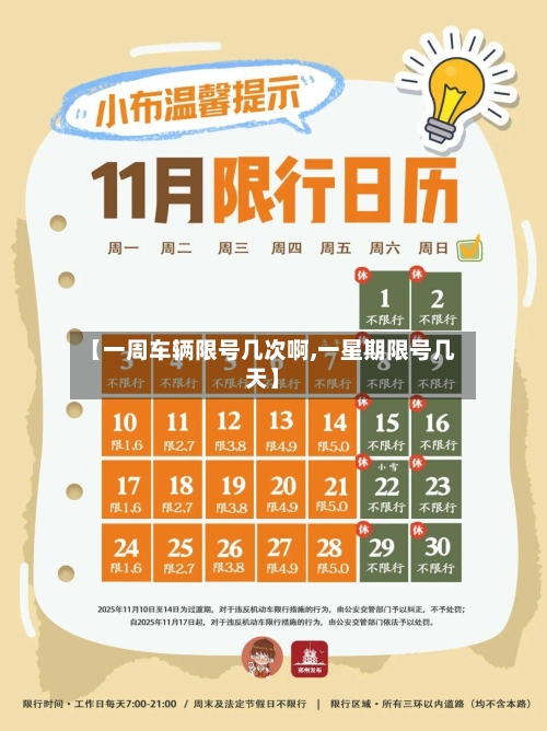 【一周车辆限号几次啊,一星期限号几天】