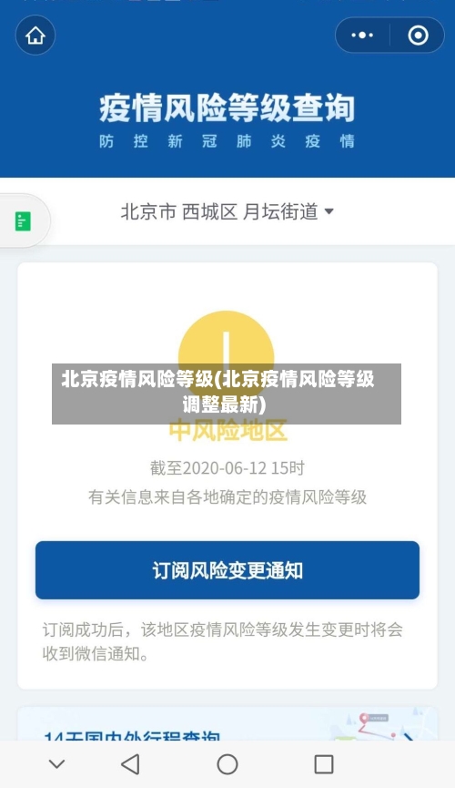北京疫情风险等级(北京疫情风险等级调整最新)