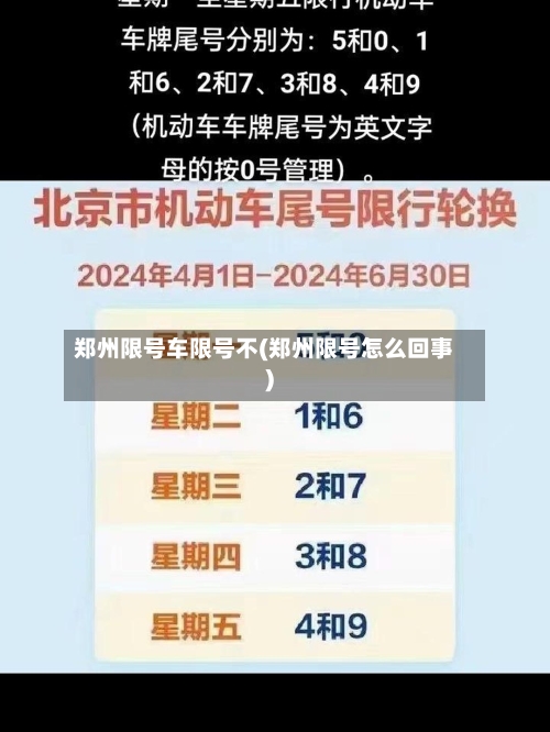 郑州限号车限号不(郑州限号怎么回事)