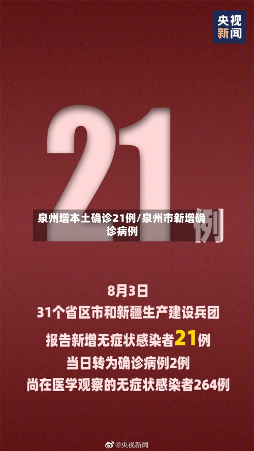 泉州增本土确诊21例/泉州市新增确诊病例