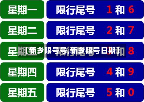 【新乡限号号,新乡限号日期】