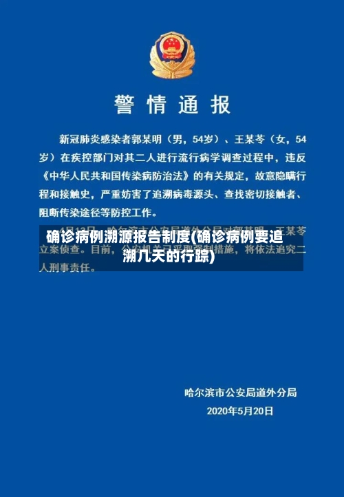 确诊病例溯源报告制度(确诊病例要追溯几天的行踪)