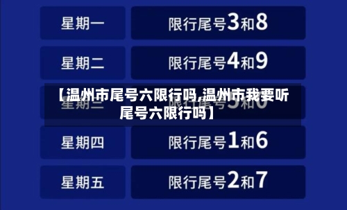 【温州市尾号六限行吗,温州市我要听尾号六限行吗】