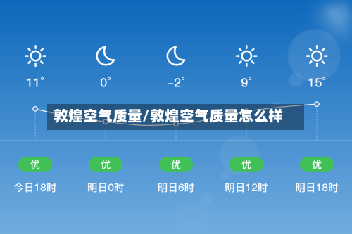 敦煌空气质量/敦煌空气质量怎么样