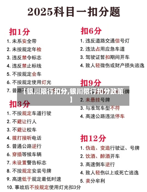 【银川限行扣分,银川限行扣分政策】
