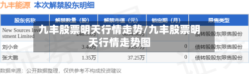 九丰股票明天行情走势/九丰股票明天行情走势图