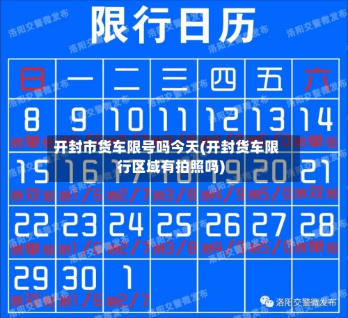 开封市货车限号吗今天(开封货车限行区域有拍照吗)