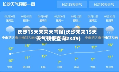 长沙15天未来天气报(长沙未来15天天气预报查询2345)
