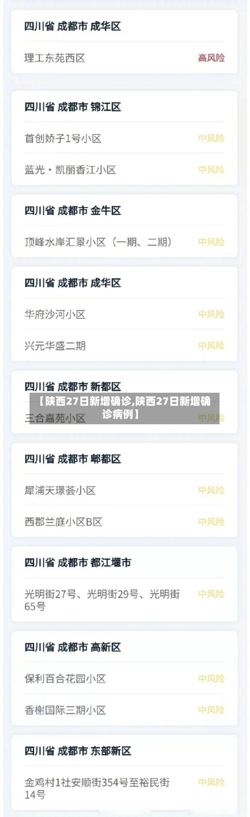 【陕西27日新增确诊,陕西27日新增确诊病例】