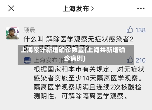 上海累计新增确诊数量(上海共新增确诊病例)