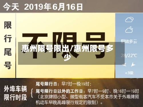 惠州限号限出/惠州限号多少