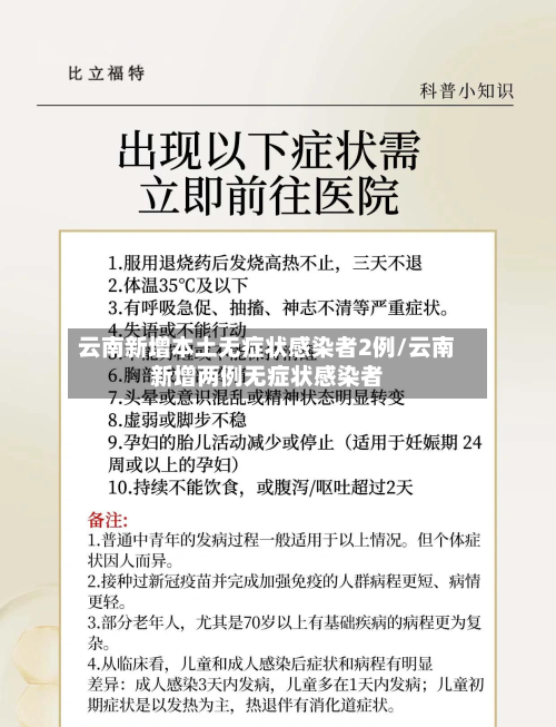 云南新增本土无症状感染者2例/云南新增两例无症状感染者