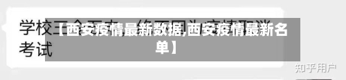 【西安疫情最新数据,西安疫情最新名单】