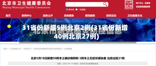 31省份新增5例北京2例(31省份新增40例北京27例)