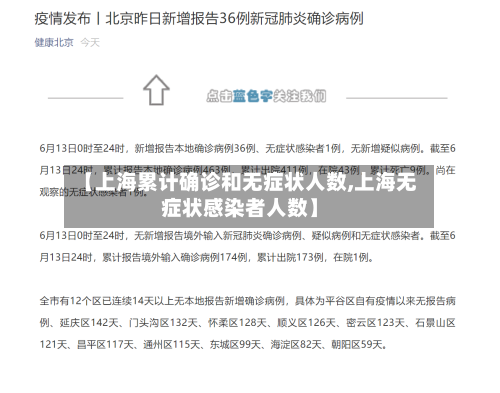 【上海累计确诊和无症状人数,上海无症状感染者人数】