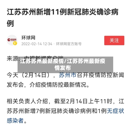 江苏苏州最新疫情/江苏苏州最新疫情发布