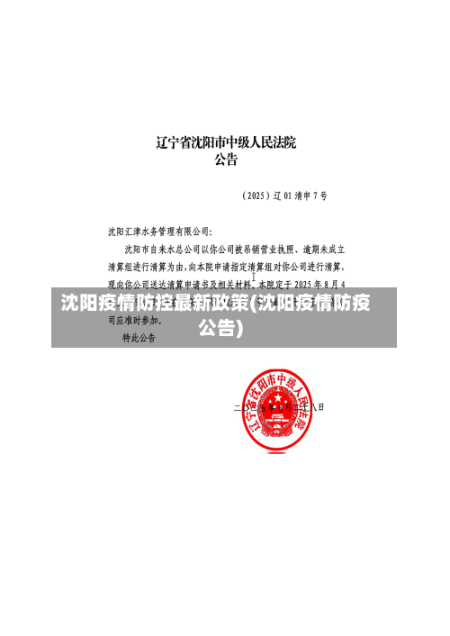 沈阳疫情防控最新政策(沈阳疫情防疫公告)