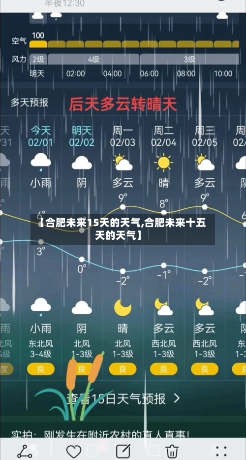 【合肥未来15天的天气,合肥未来十五天的天气】
