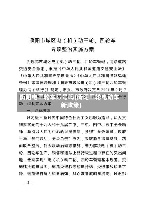 衡阳电三轮车限号吗(衡阳三轮电动车新政策)