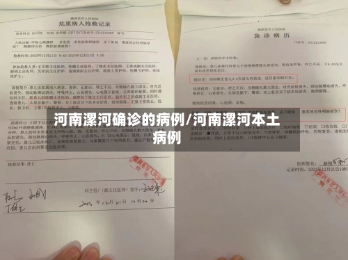 河南漯河确诊的病例/河南漯河本土病例