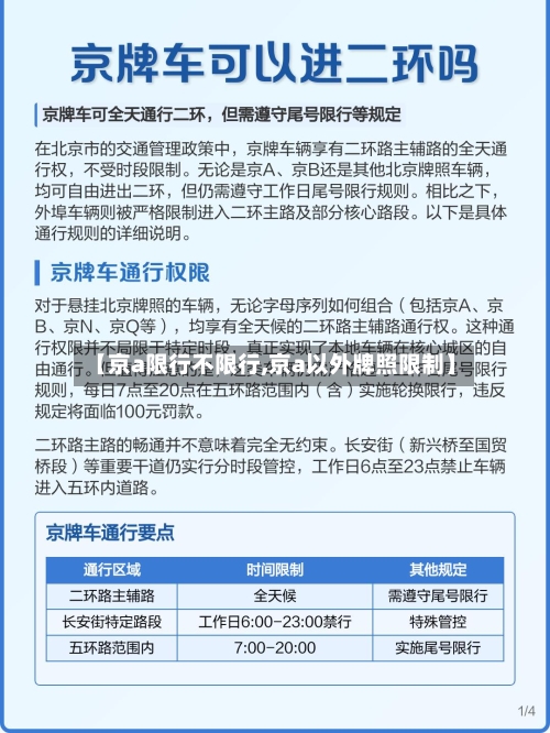 【京a限行不限行,京a以外牌照限制】