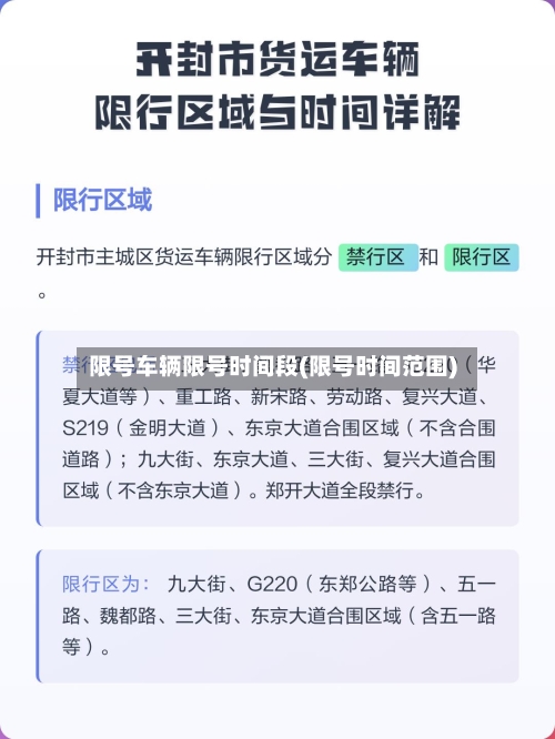 限号车辆限号时间段(限号时间范围)