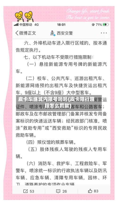 皮卡车绕城内限号吗吗(皮卡限行路段怎么罚款)