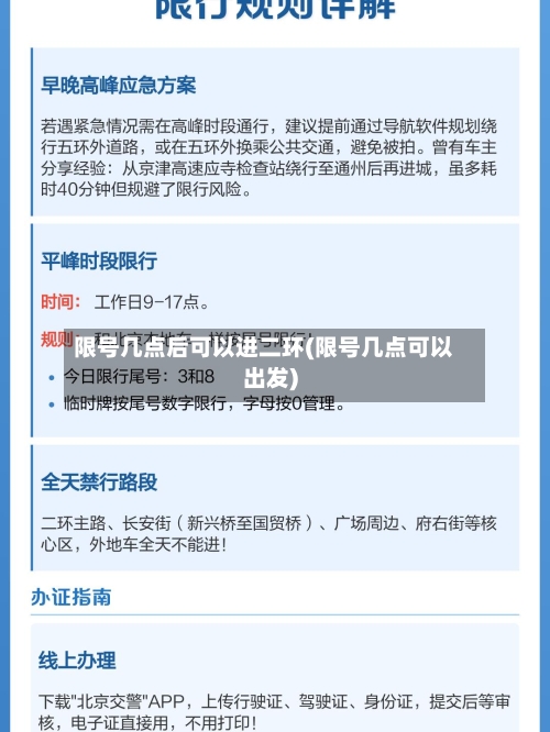 限号几点后可以进二环(限号几点可以出发)