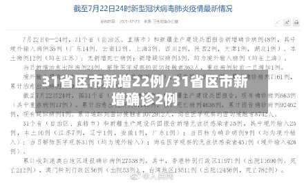 31省区市新增22例/31省区市新增确诊2例