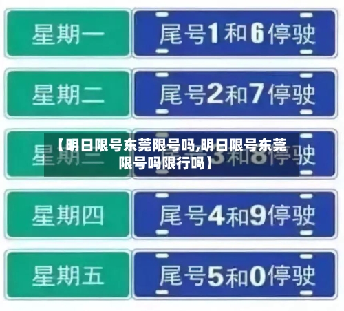 【明日限号东莞限号吗,明日限号东莞限号吗限行吗】