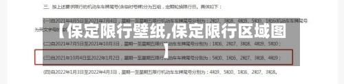 【保定限行壁纸,保定限行区域图】