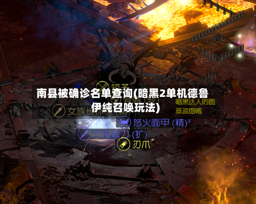 南县被确诊名单查询(暗黑2单机德鲁伊纯召唤玩法)