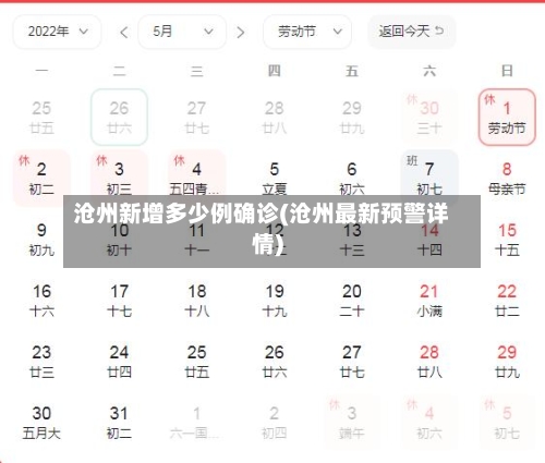 沧州新增多少例确诊(沧州最新预警详情)