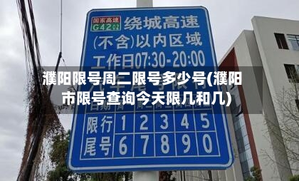 濮阳限号周二限号多少号(濮阳市限号查询今天限几和几)