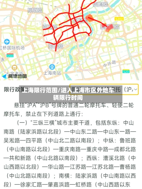 上海限行范围/进入上海市区外地车辆限行时间