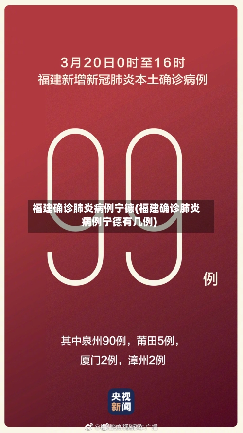 福建确诊肺炎病例宁德(福建确诊肺炎病例宁德有几例)