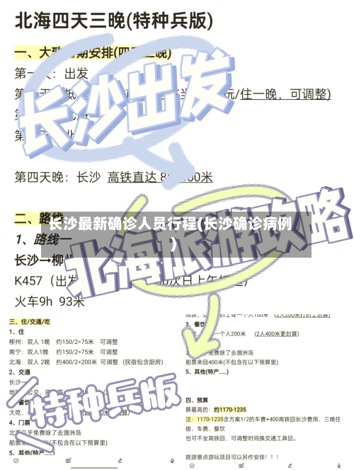 长沙最新确诊人员行程(长沙确诊病例)
