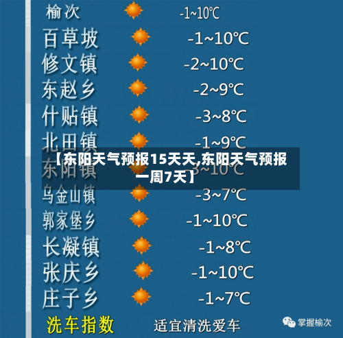 【东阳天气预报15天天,东阳天气预报一周7天】