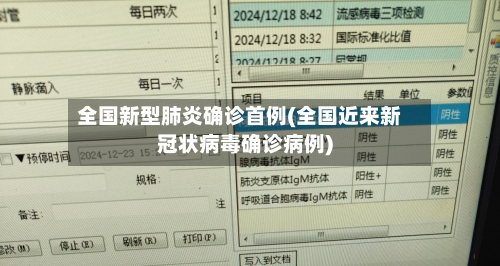 全国新型肺炎确诊首例(全国近来新冠状病毒确诊病例)