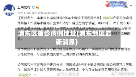 浦东区确诊病例地址(浦东新区最新消息)