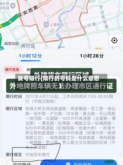 发号限行(限行的号码是什么意思)