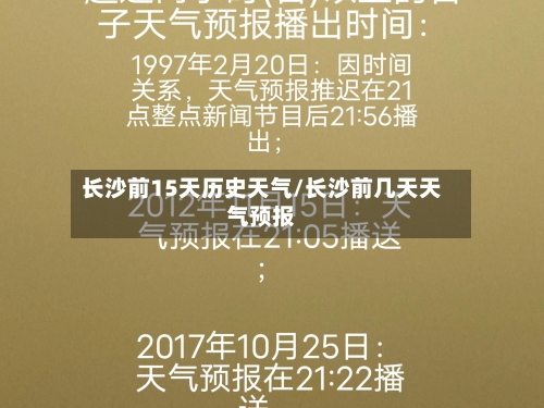 长沙前15天历史天气/长沙前几天天气预报