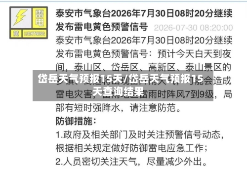 岱岳天气预报15天/岱岳天气预报15天查询结果